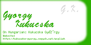 gyorgy kukucska business card